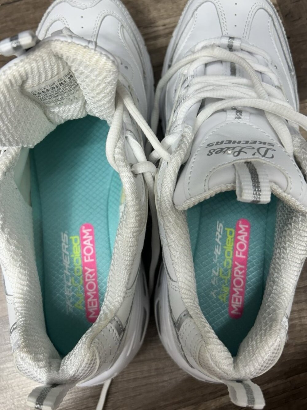 Skechers Womens D Lites Size 9.5 Shoes White Fresh Start 11931 Casual Sneakers - Picture 9 of 9